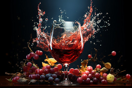 红酒装饰创意的红酒广告设计图片