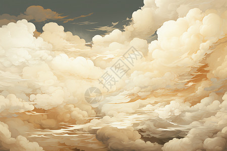 抽象无缝云图案背景图片