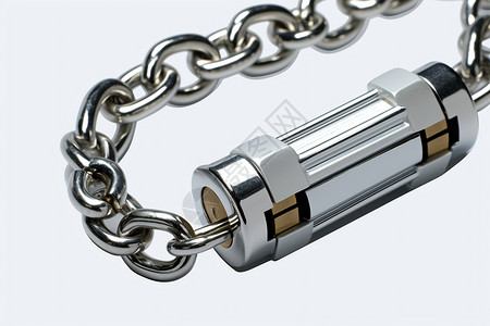 铁索白色背景上的铁锁设计图片