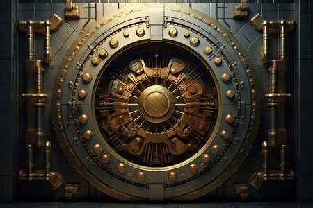 全铜防盗门锁最先进的银行保险库设计图片