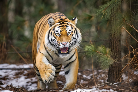 张牙舞爪的老虎高清图片
