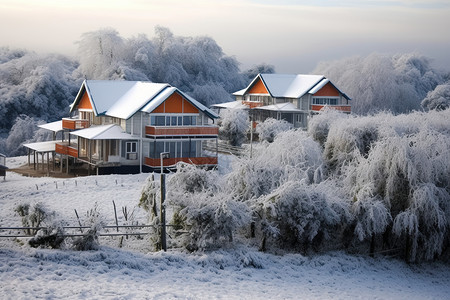 冰冻的雪屋图片