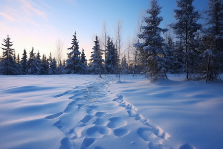 杂乱的雪地图片