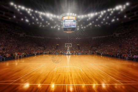 明亮的篮球场背景图片