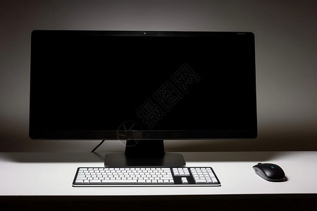 桌子上的台式电脑图片