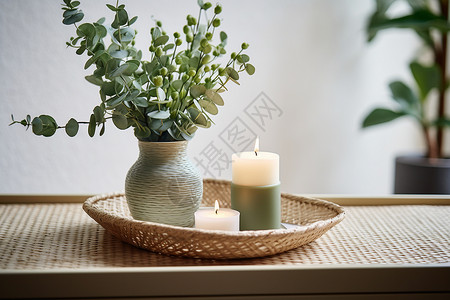 花瓶蜡烛装饰图片