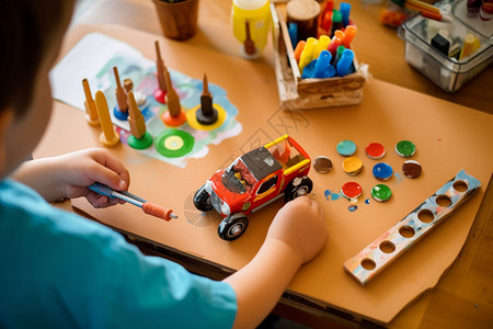 孩子的创造力幼儿开发创造力玩具背景