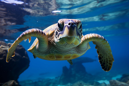 可爱的海龟背景图片