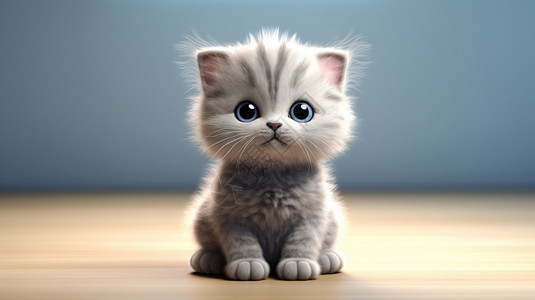 毛绒绒可爱猫咪大眼睛的可爱猫咪背景