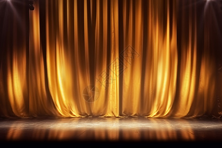 戏剧的金色的舞台背景设计图片