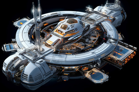 未来宇宙飞船背景图片