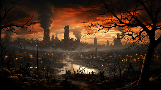 废气污染工业污染后的城市设计图片