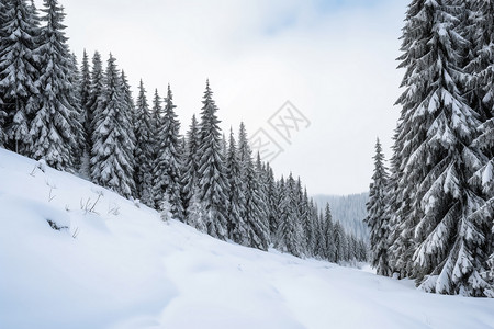 冬天的雪景图片