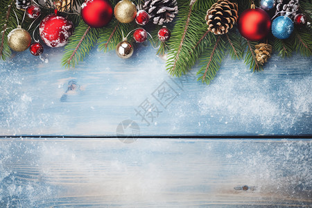 圣诞节木板背景图片