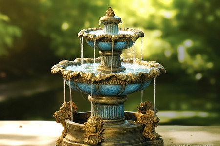 巴洛克风格喷泉的优雅图片