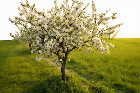 盛开的樱桃树图片