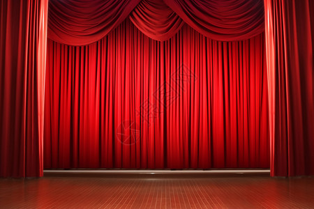 大剧院的红色幕布图片
