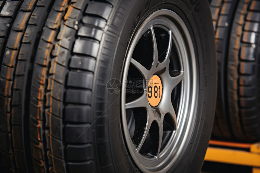 工业生产的汽车橡胶轮胎图片