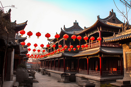 中国特色建筑背景图片