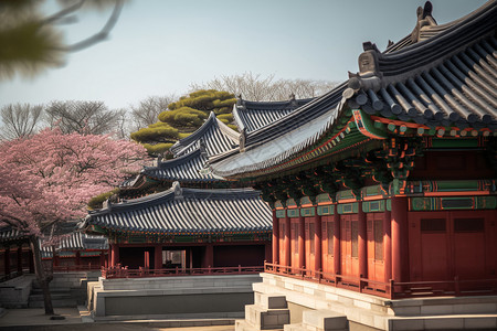 宫殿地标的漂亮建筑寺庙高清图片素材