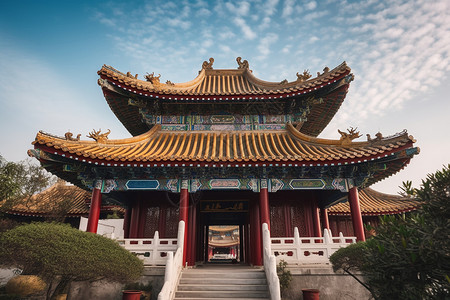中国传统历史建筑亭子高清图片素材