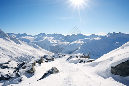 美丽的冬日雪景图片