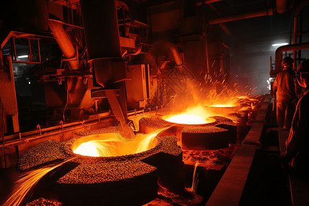 冶金工厂熔炉背景图片