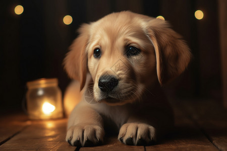 可爱的金毛幼犬图片
