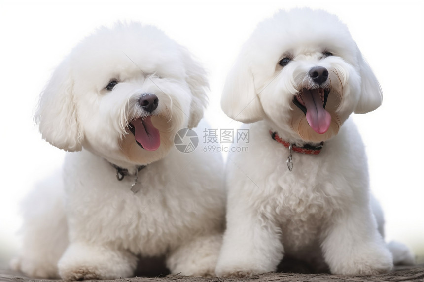 两只狗吐舌头图片