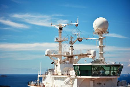 北斗卫星导航游轮通讯和安全天线背景