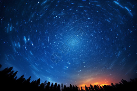 夜空中的星河图片