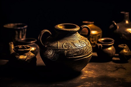 古典陶瓷罐子图片