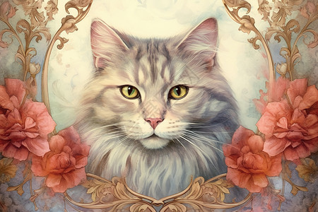 猫的画像肖像高贵猫高清图片