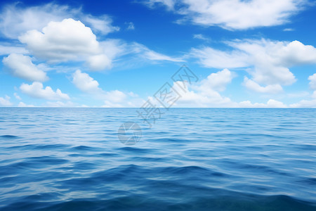 蔚蓝的大海和天空背景图片