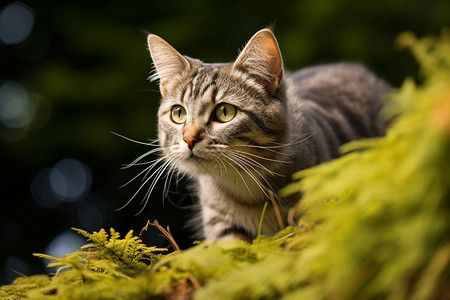 虎斑小猫咪大自然的小猫设计图片