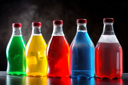 含糖的彩色饮料高清图片