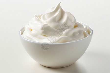 碗里的白色奶油背景图片