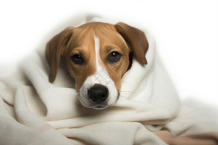 宠物毛毯一只可爱的小狗背景