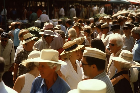 农贸市场人群图片
