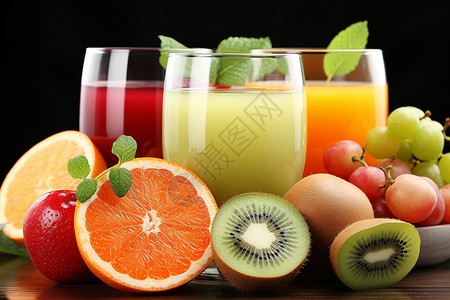 多种维生素的果汁图片