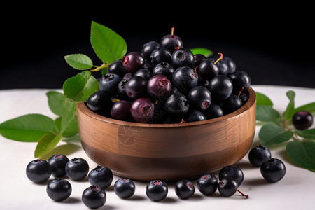 美味的蓝莓水果背景图片