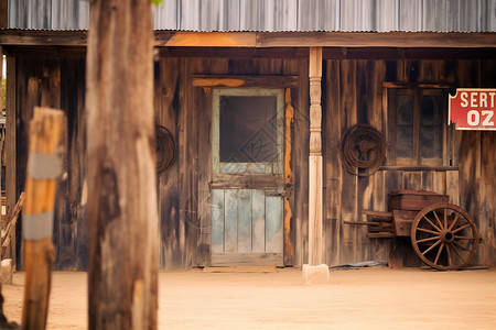 乡村建筑的木屋背景图片