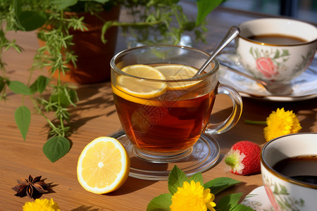 热热的蜂蜜茶高清图片