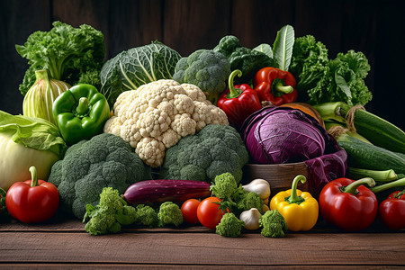健康美味的绿色蔬菜图片