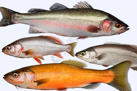 各个品种的鱼背景图片