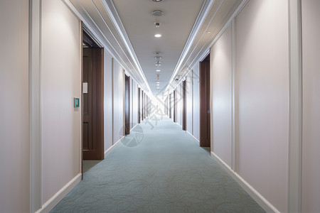 酒店干净的走廊背景图片