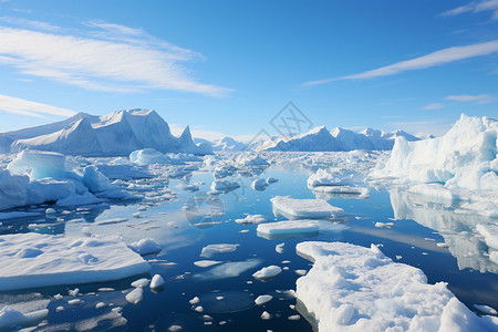 南极的冰川融化现象图片