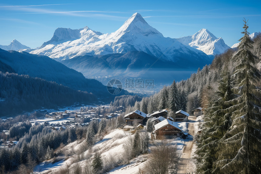 壮观的阿尔卑斯山景观图片