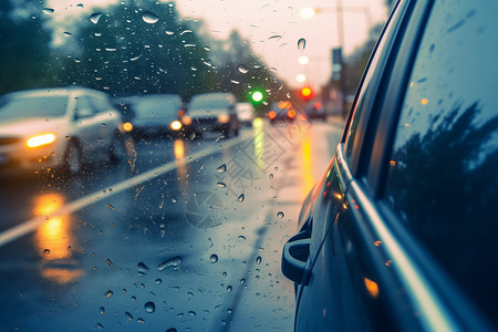 下雨天汽车安全驾驶图片