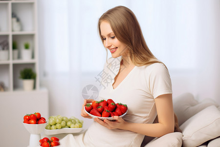 孕妇儿童爱吃水果的孕妇背景